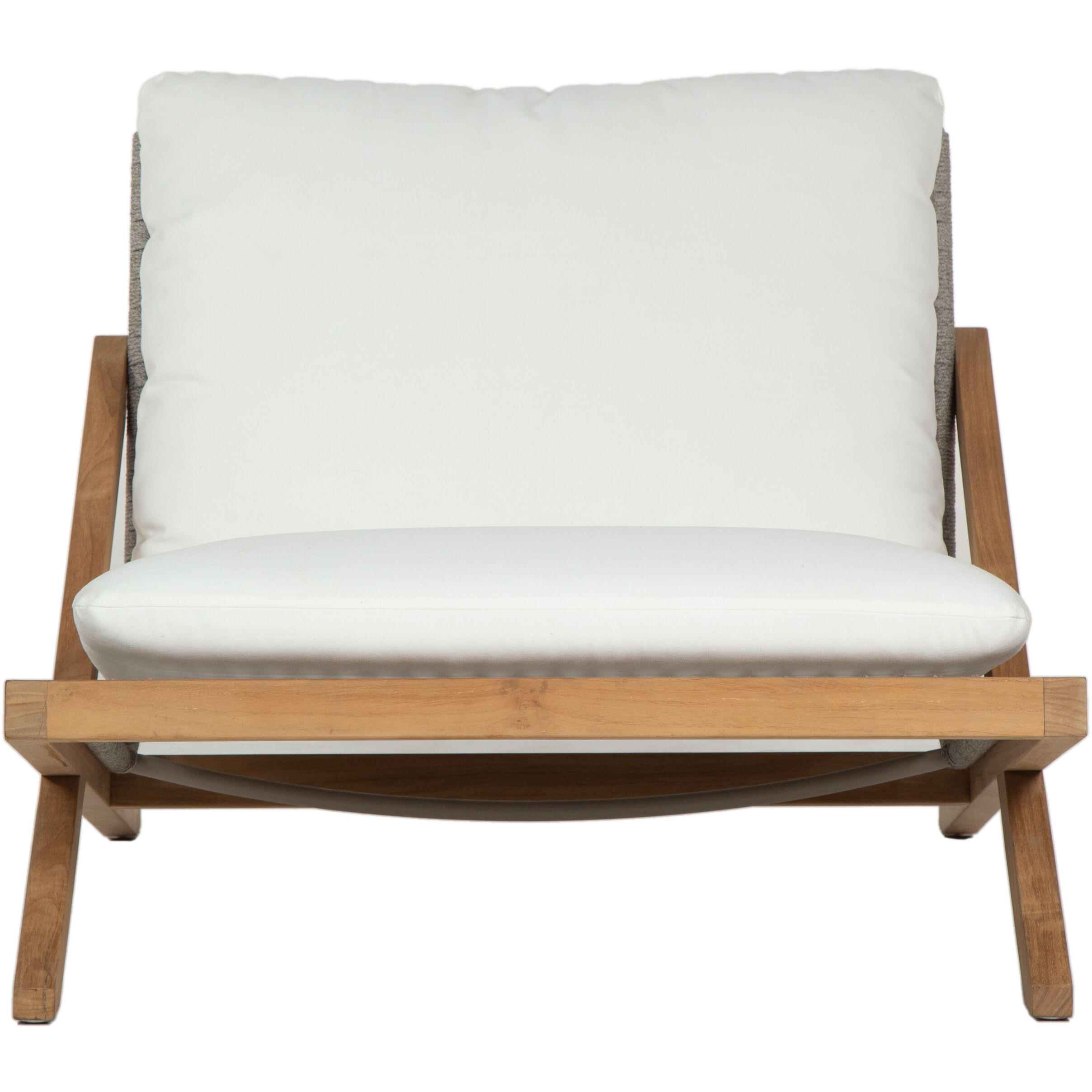 Bari Natural / Stinson White Outdoor Lounge Chair